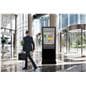 Digital display advertising floor stand with a multitude of image and video formats supported