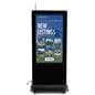Double-sided digital vertical touchscreen kiosk with dynamic interactive content creation that takes minutes to create, and seconds to use.
