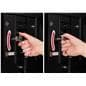 Rotating touch screen digital signage rotates simply by pulling the lever inside the lockable access door