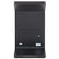 Floor standing touch screen kiosk showcasing the back of the unit where the ports and antenna are located