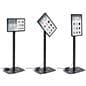 Commercial touch screen display with rotating floor standing mount allowing to change from landscape to portrait with ease