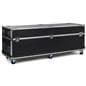 Utility case for LED Poster with six heavy duty locking caster wheels for easy portability