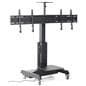 Motorized double screen floor standing with a vesa pattern of 800 by 600