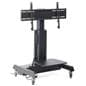 Motorized height adjustable tv stand with robust steel construction