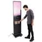 This charging digital literature display with one magazine rack