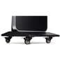 This charging digital literature display with four smooth gliding wheels