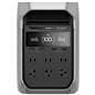 Rechargeable power supply with digital screen and battery life timeframe