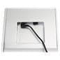 Touchscreen pedestal stand with on/off switch located on the back