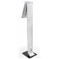 Touchscreen pedestal with slip profile and stable base