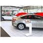 Touch screen interactive kiosk with camera and sleek design