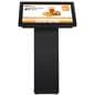 Horizontal touch screen display floor stand with interactive feature