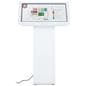 White touch screen monitor kiosk with 32 inch WLED display