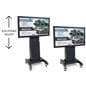 Touch screen digital signage with motorized lift and adjustable height options