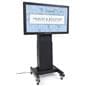 Tilting mobile flat panel stand with motorized lift and tilt functionality 