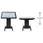 Tilting mobile flat panel stand features up to 90 degree viewing angle