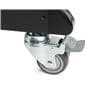 Touch screen digital signage with motorized lift and caster locking wheels 