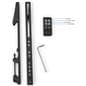 Touch screen digital signage with motorized lift and adjustable mounting brackets 