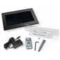 Digital screen brochure stand shown with hardware