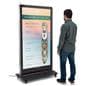 Digital poster screen with a height of 69.5 inches and width of 37.4 inches
