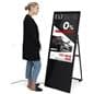 Digital sandwich board with overall height of 60 inches