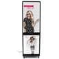 Backlit multimedia kiosk with signage and custom printed graphics