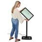 22" height adjustable touch kiosk with rotating screen orientation