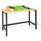 Interactive multi touch table with faux wood grain finish