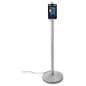 Non-contact body temperature screening kiosk with hands free reading