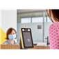 Non-contact body temperature screening kiosk with  +/-0.5°F accuracy