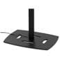 Adjustable height temperature kiosk with 19 inch wide base