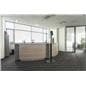 Floor standing adjustable height temperature kiosk