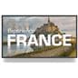 Digital signage monitor with imagery showcasing a graphic promoting a go to France advertisement in a 1920 by 1080 resolution