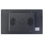 Wall mount touch screen monitor showcasing the back of the unit where the mounting holes are located