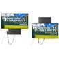 Motorized TV wall mount being showcased at different maximum and minimum heights