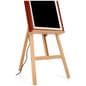 Digital canvas easel display with height adjustable ledge