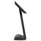 Horizontal touch screen display floor stand features an elegant side profile design