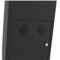 Horizontal touch screen display floor stand comes with two integrated speakers