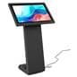 Horizontal touch screen display floor stand with black finish