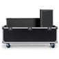 Horizontal touch screen display floor stand can be shipped via air freight with the optional flight case