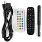 Power cord, LED lighting remote, digital kiosk remote and antenna for edge lit horizontal touch screen kiosk 