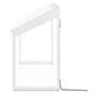 Edge lit horizontal touch screen kiosk showing the sleek side angle of the unit
