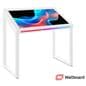 Edge-lit horizontal touch screen kiosk with ADA height and reach design