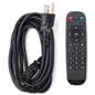 Power cord and remote control for product display shelves