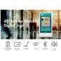 Graphic image of features listed alongside an image of a mobile digital sign