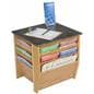 Light Oak Magazine Rack End Table, Weighs 51 lbs