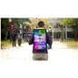 Digital backpack billboard with tempered glass screen