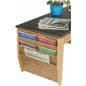 Light Oak Magazine Coffee Table, 6 Total Pockets