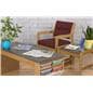 Medium Oak Magazine Coffee Table, 21" Overall Height