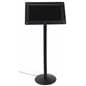 Digital floor sign pedestal with built in speaker