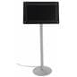 Digital poster pedestal stand supports automatic slideshow 